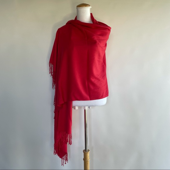 Tasseled Shawl Wrap - 29.5” x 74” - Picture 1 of 3